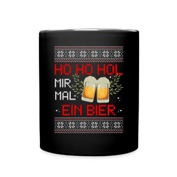 Funny Christmas Outfit Ugly Christmas Beer - Full Colour Mug - black - Front