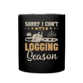 Arboriculteurs, bûcherons, outils de coupe de bois, bûcherons - Mug uni - noir - Devant