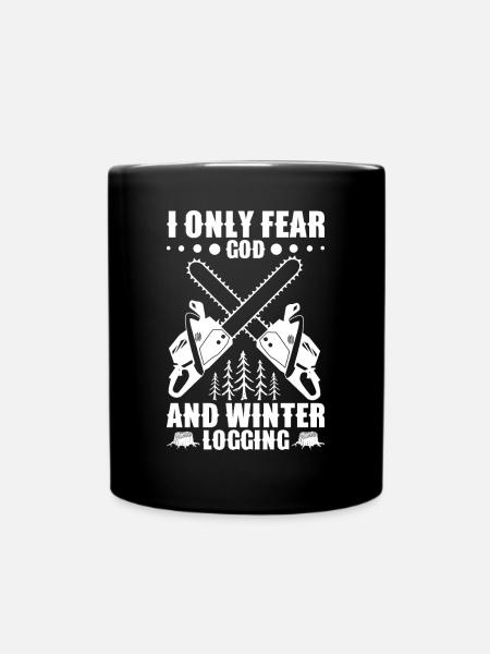 Wood chopping tools Lumberjack equipment Braces - Full Colour Mug - black