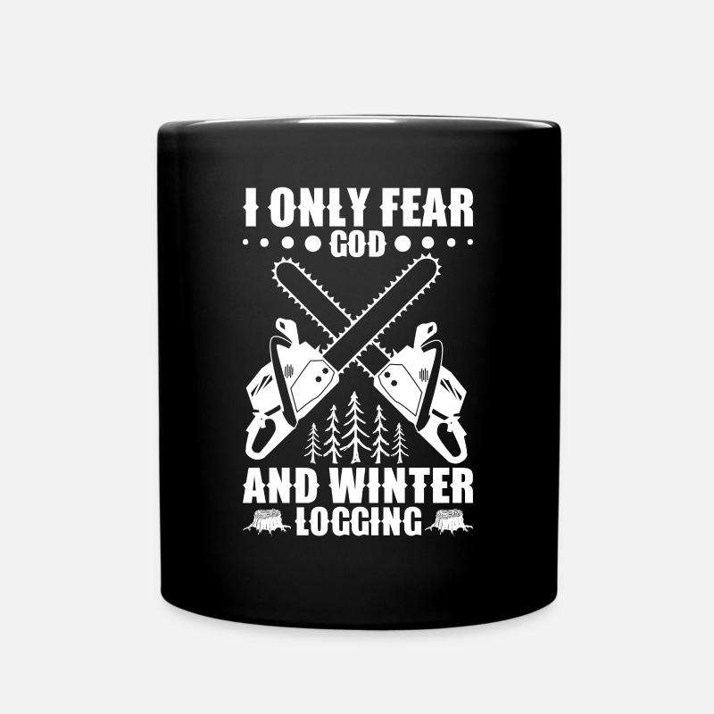 Wood chopping tools Lumberjack equipment Braces - Full Colour Mug - black