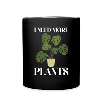 Monstera Deliciosa Albo Plante d’intérieur botanique - Mug uni - noir - Devant