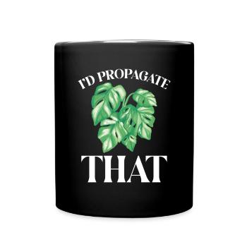 Monstera Deliciosa Albo Plante d’intérieur botanique - Mug uni - noir - Devant