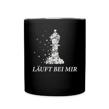Läuft bei mir Schach Schachtunier Schachfigur - Tasse einfarbig - Schwarz - Vorne
