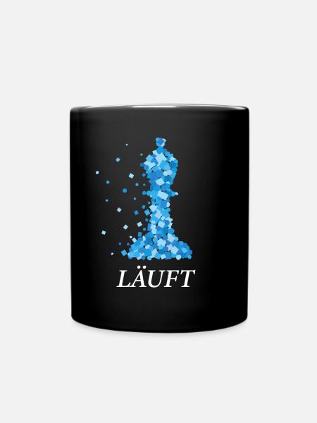 Schach Schachtunier Läufer Läuft Schachspieler - Tasse einfarbig - Schwarz