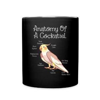 Anatomie d’un ornithologue ornithologue nerd calopsitte - Mug uni - noir - Devant