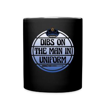 Dibs Sur Homme En Uniforme Femme De Police - Mug uni - noir - Devant