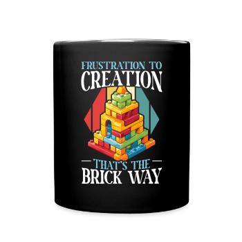 Master Builder Bricks Blocks Play Building Blocks - Full Colour Mug - black - Front