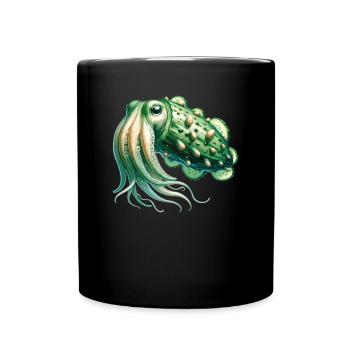 Concombre Calmar Drôle D’animal Fait De Légumes - Mug uni - noir - Devant
