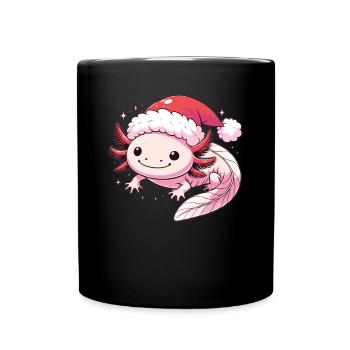 Axolotl Noël Axolotls mignons Joyeux Noël - Mug uni - noir - Devant