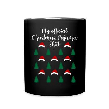 Forest Christmas with Hats Official Sleep Shirt - Full Colour Mug - black - Front