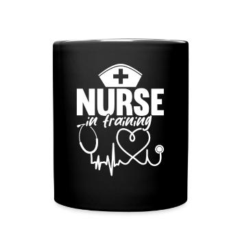 Funny Nurse Nursing - Infirmière en formation - Mug uni - noir - Devant