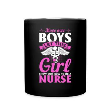 Move Over Boys Let This Girl Show You How To Be A - Tasse einfarbig - Schwarz - Vorne