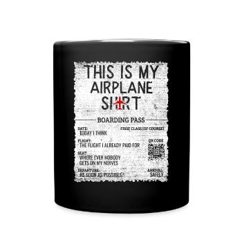 Devis de voyage de vacances - C’est mon avion - Mug uni - noir - Devant