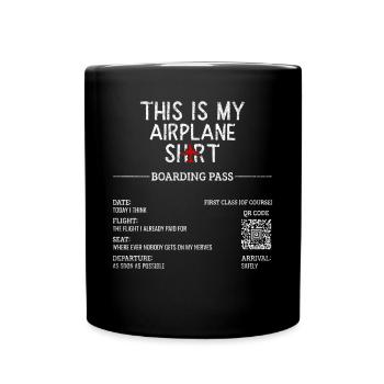 Devis de voyage de vacances - C’est mon avion - Mug uni - noir - Devant