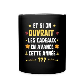 Inflation Ouvrir les Cadeaux en Avance - Mug uni - noir - Devant