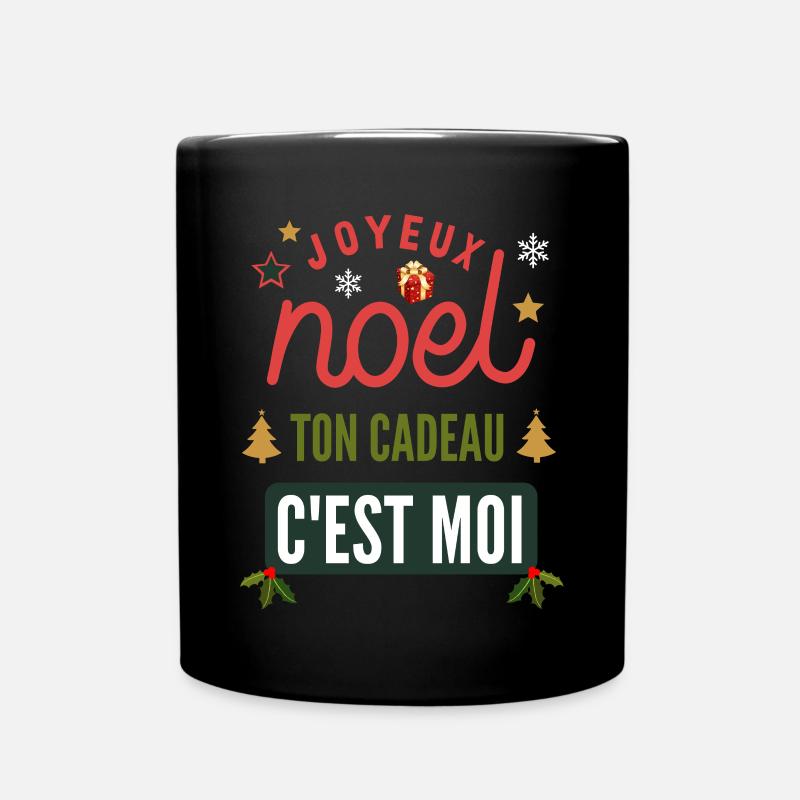 joyeux noël ton cadeau c'est moi - Mug uni - noir