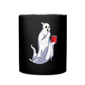Chips de pommes de terre Halloween fantômes - Mug uni - noir - Devant