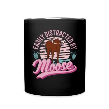 Moose Gift Moose Antlers Scandinavia - Full Colour Mug - black - Front