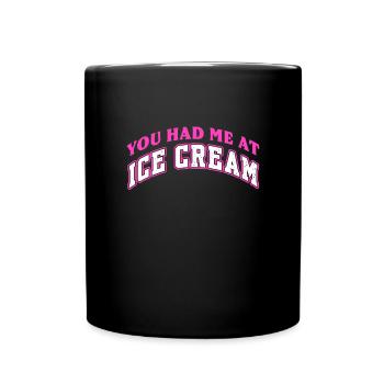 Crème glacée Crème glacée Crème glacée Cadeau d’été - Mug uni - noir - Devant
