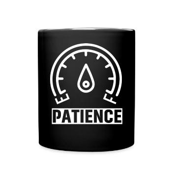 Patience - Mug uni - noir - Devant