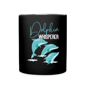 Dolphin Dolphin Whisperer - Tasse einfarbig - Schwarz - Vorne