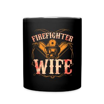 Feuerwehrmann Feuerwehrmannschaften´ - Tasse einfarbig - Schwarz - Vorne