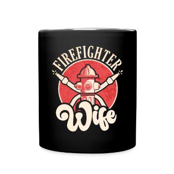 Feuerwehrmann Feuerwehrmannschaften´ - Tasse einfarbig - Schwarz - Vorne