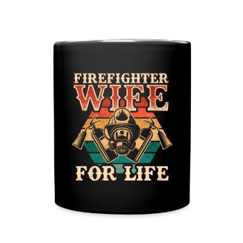 Feuerwehrmann Feuerwehrmannschaften´ - Tasse einfarbig - Schwarz - Vorne