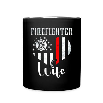 Feuerwehrmann Feuerwehrmannschaften´ - Tasse einfarbig - Schwarz - Vorne