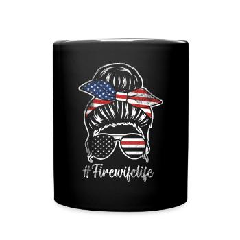 Feuerwehrmann Feuerwehrmannschaften´ - Tasse einfarbig - Schwarz - Vorne