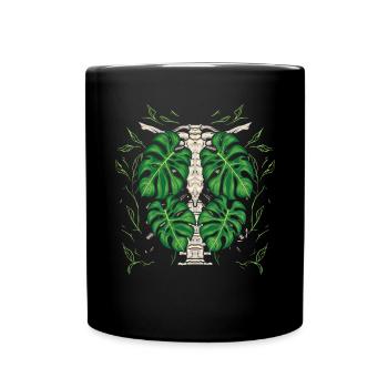 Monstera Deliciosa Albo Plante d’intérieur botanique - Mug uni - noir - Devant