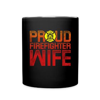 Feuerwehrmann Feuerwehrmannschaften´ - Tasse einfarbig - Schwarz - Vorne