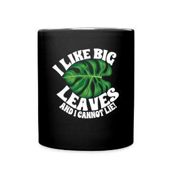 Monstera Deliciosa Albo Plante d’intérieur botanique - Mug uni - noir - Devant