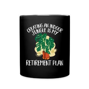 Monstera Deliciosa Albo Plante d’intérieur botanique - Mug uni - noir - Devant