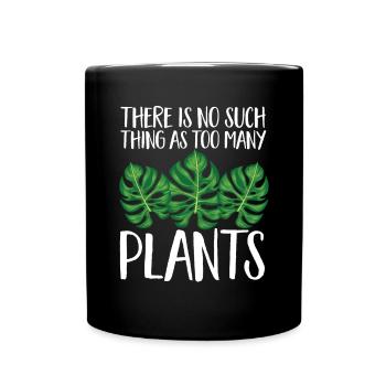 Monstera Deliciosa Albo Botanical Houseplant - Full Colour Mug - black - Front