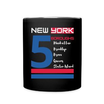 New York City Five Boroughs Love New York Bronx - Full Colour Mug - black - Front