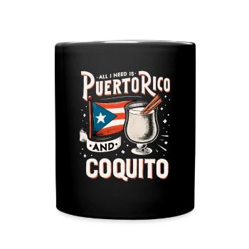 Porto Rico Lait de poule portoricain - Mug uni - noir - Devant