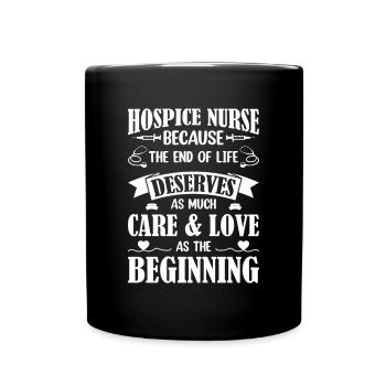 Geriatric Nurse Hospice Nurse - Full Colour Mug - black - Front