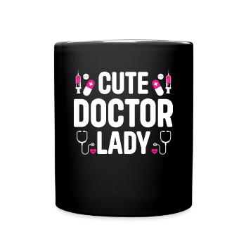Cute Doctor Lady - Médecin de l’hôpital - Mug uni - noir - Devant