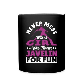 Speerwerfen Speerwerfen Geschenk - Tasse einfarbig - Schwarz - Vorne