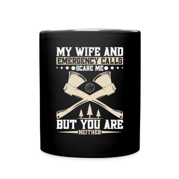 Wood Chopping Lumberjack Rope Lumberjack Equipment Ba - Full Colour Mug - black - Front