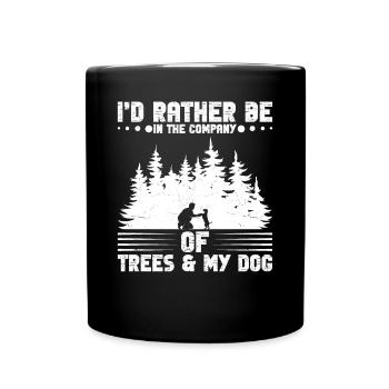 Waldliebhaber Wanderer Naturliebhaber Baumliebhabe - Tasse einfarbig - Schwarz - Vorne