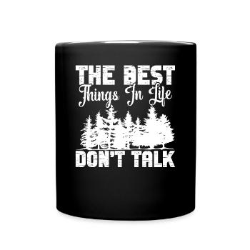 Waldspaziergang Bergsteiger Baumliebhaber Naturlie - Tasse einfarbig - Schwarz - Vorne