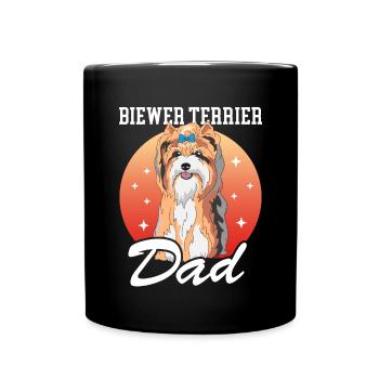 Biewer Terrier Dad Dog Owner Gift - Full Colour Mug - black - Front