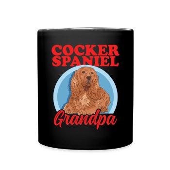 Cocker Spaniel grand-père chiens Cocker Spaniel cadeau - Mug uni - noir - Devant