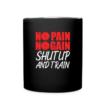 Bodybuilder Body Building Fitness Gym Gift - Full Colour Mug - black - Front