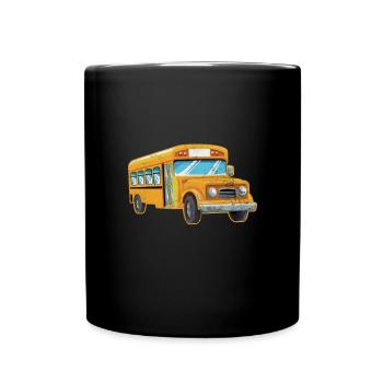 Busfahrer - Tasse einfarbig - Schwarz - Vorne