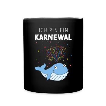 Ich bin ein Karnewal Karneval Kostümersatz - Tasse einfarbig - Schwarz - Vorne