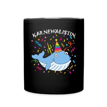 Karnevalist Kölner Karneval Fasching Konfetti - Tasse einfarbig - Schwarz - Vorne