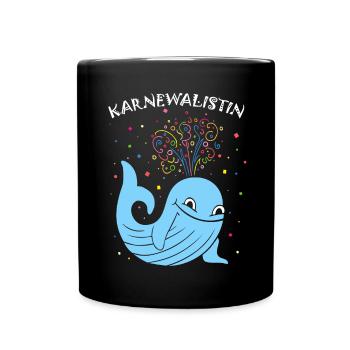 Karnevalist Kölner Karneval Konfetti Rosenmontag - Tasse einfarbig - Schwarz - Vorne